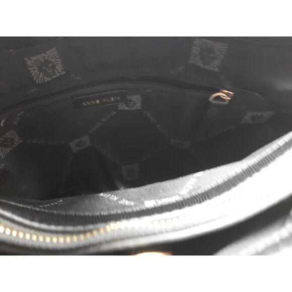 Anne Klein Tweed Pink Gray White Blue Handbag w/Color Gold Hardware - Picture 13 of 13